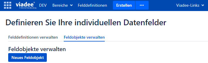 Individuelle Datenfelder definieren