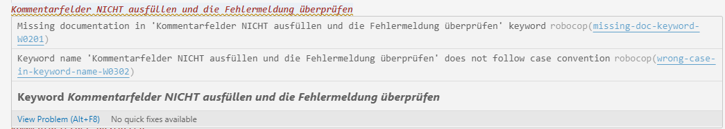 Meldung von Robocop.