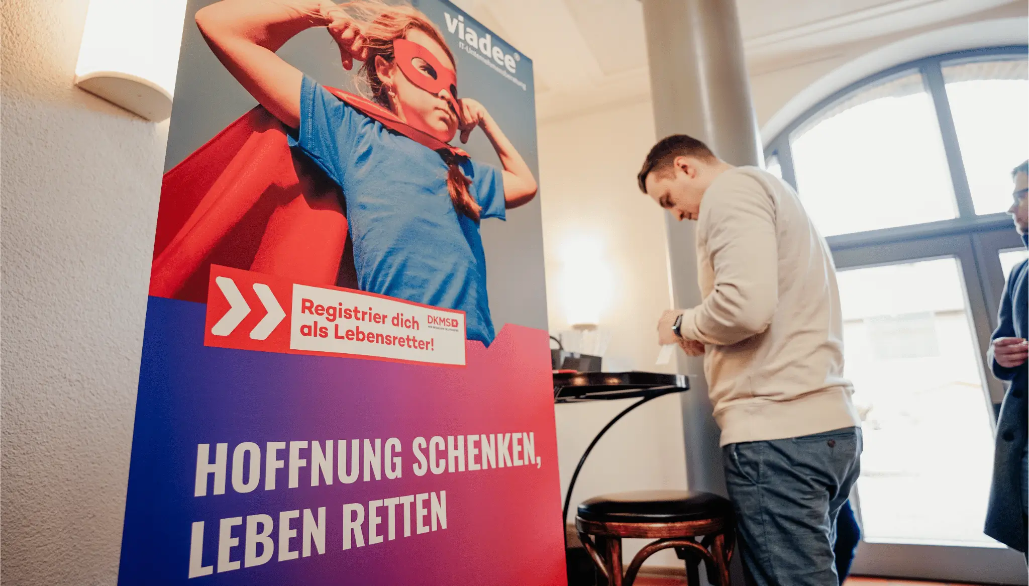 Registrierungsaktion für die DKMS auf dem ShipIt Day 2024