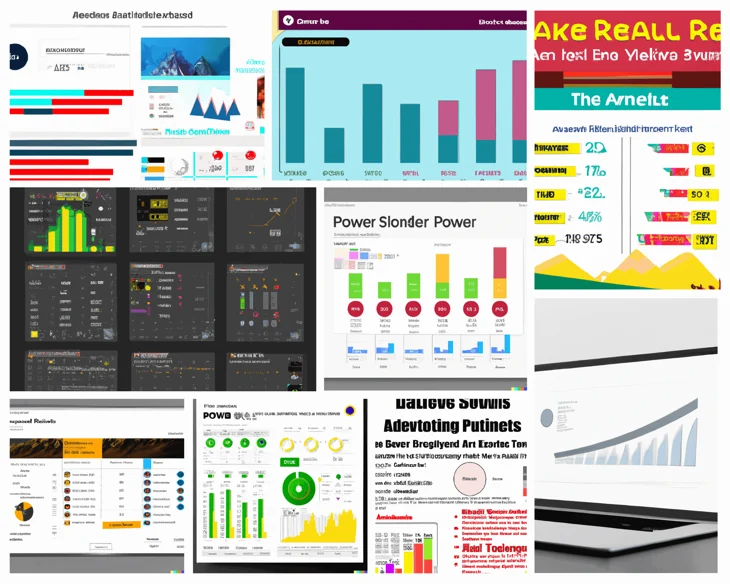 Collage der generierten Dashboards mit DALL·E