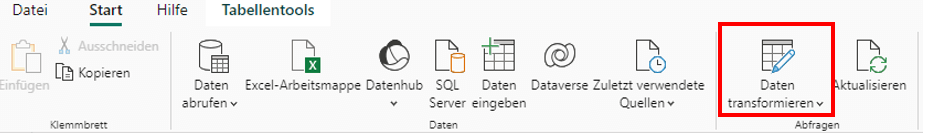 Daten tranformieren