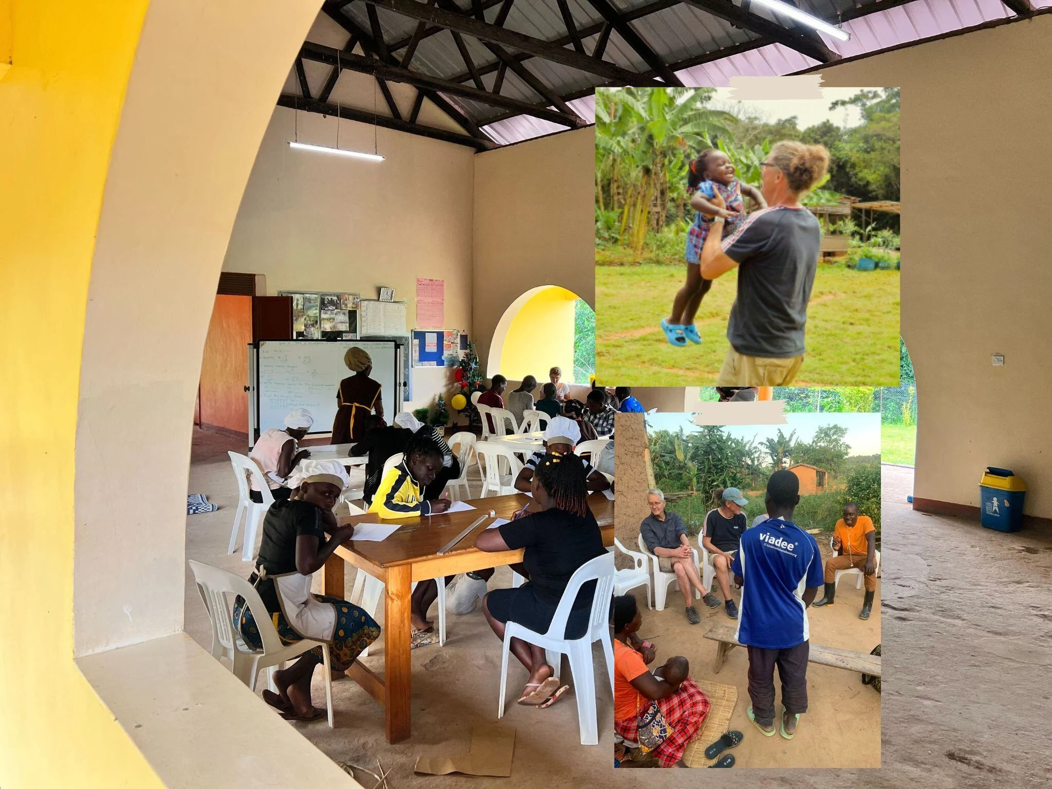 Bild-Collage von Christian Schulze-Dieckhoff und der Arbeit der Mukisa Foundation in Uganda.