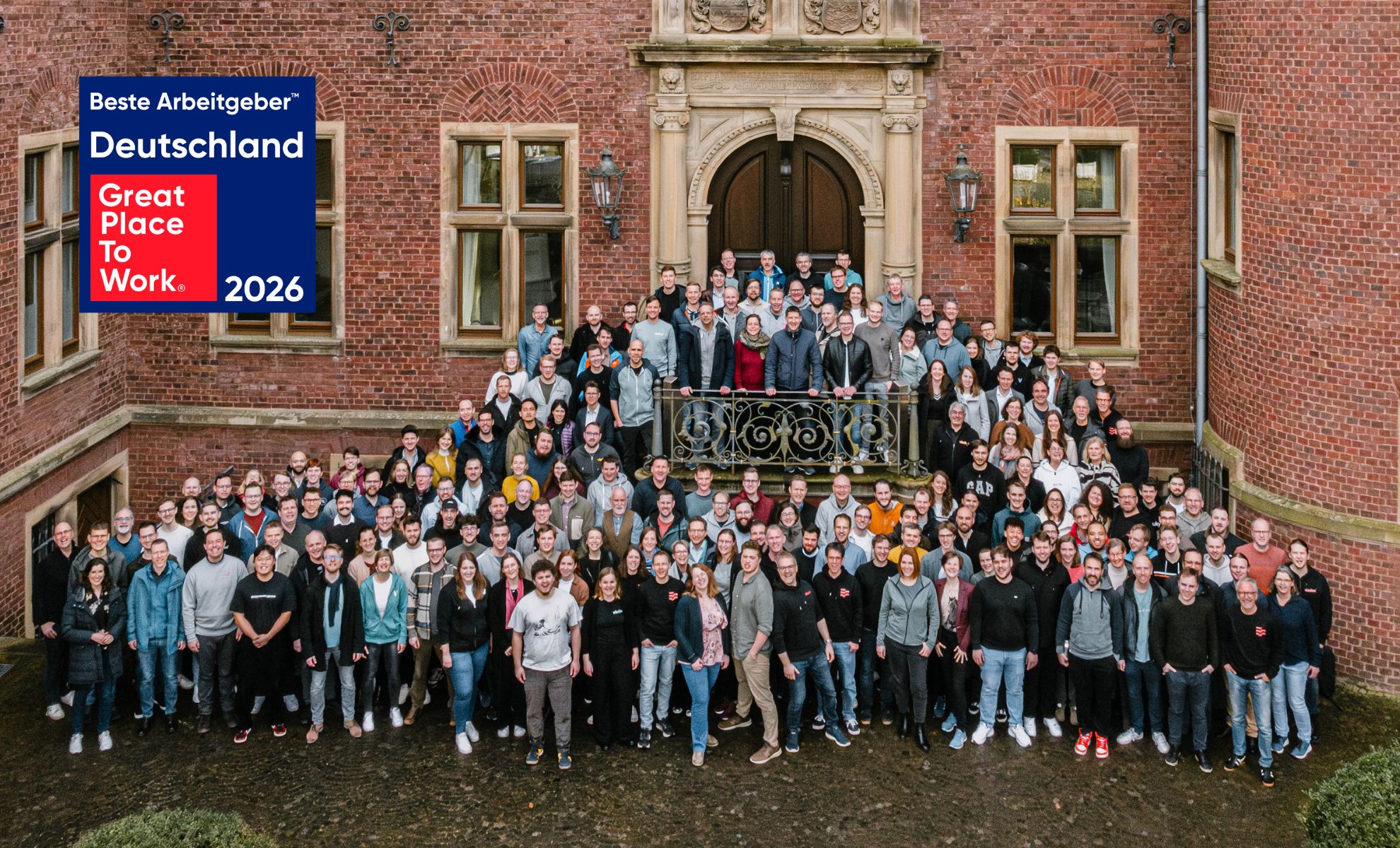 Gruppenfoto viadee IT-Unternehmensberatung ausgezeichnet bei Beste Arbeitgeber Deutschlands