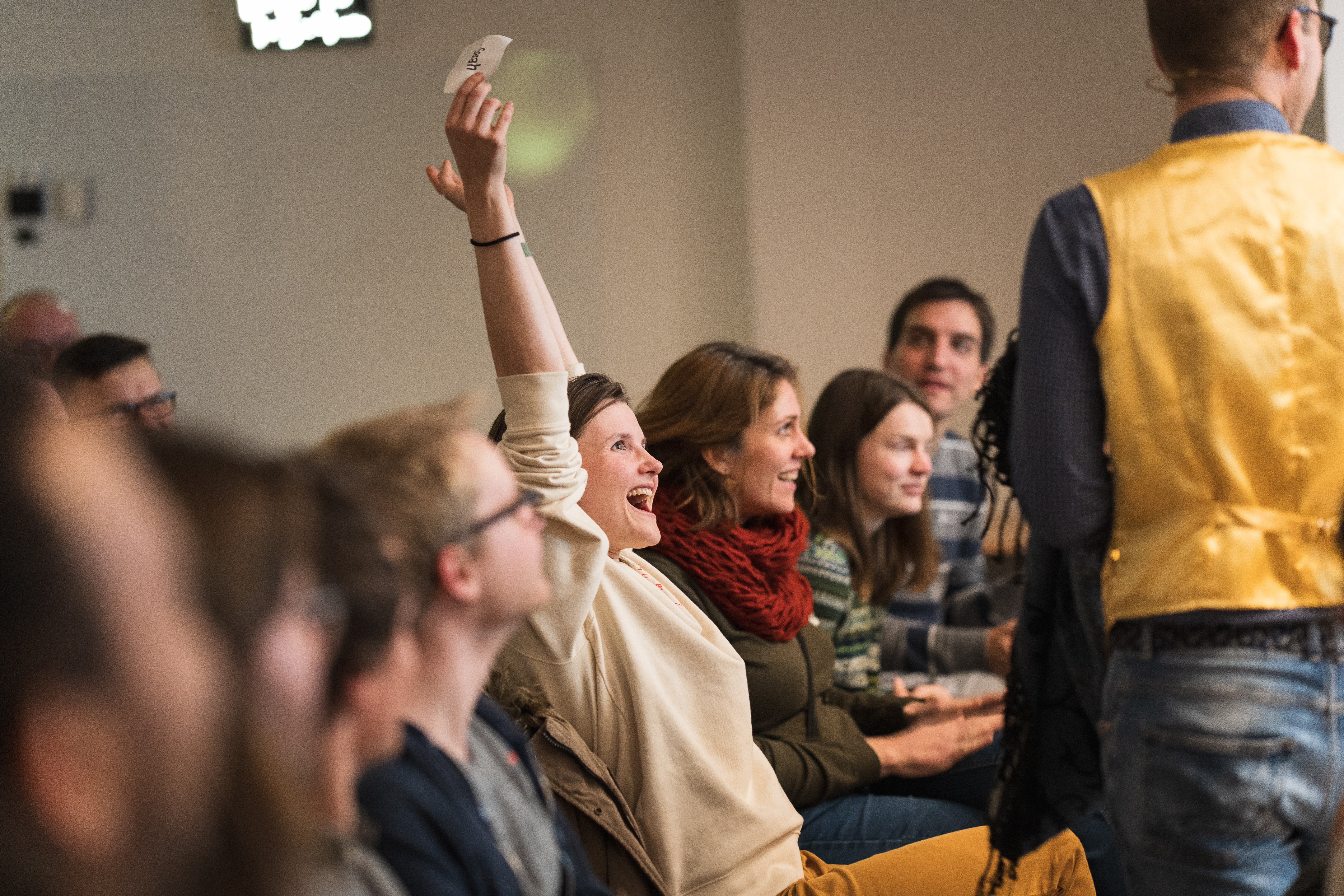 Uta im Publikum beim viadee Seminar 2025.