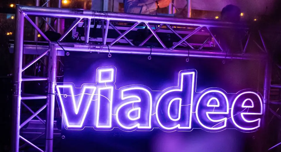 leuchtendes viadee-Logo