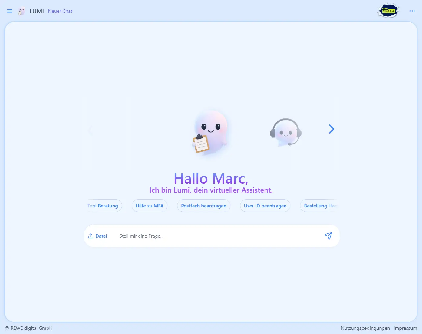 Die Oberfläche von Lumi.