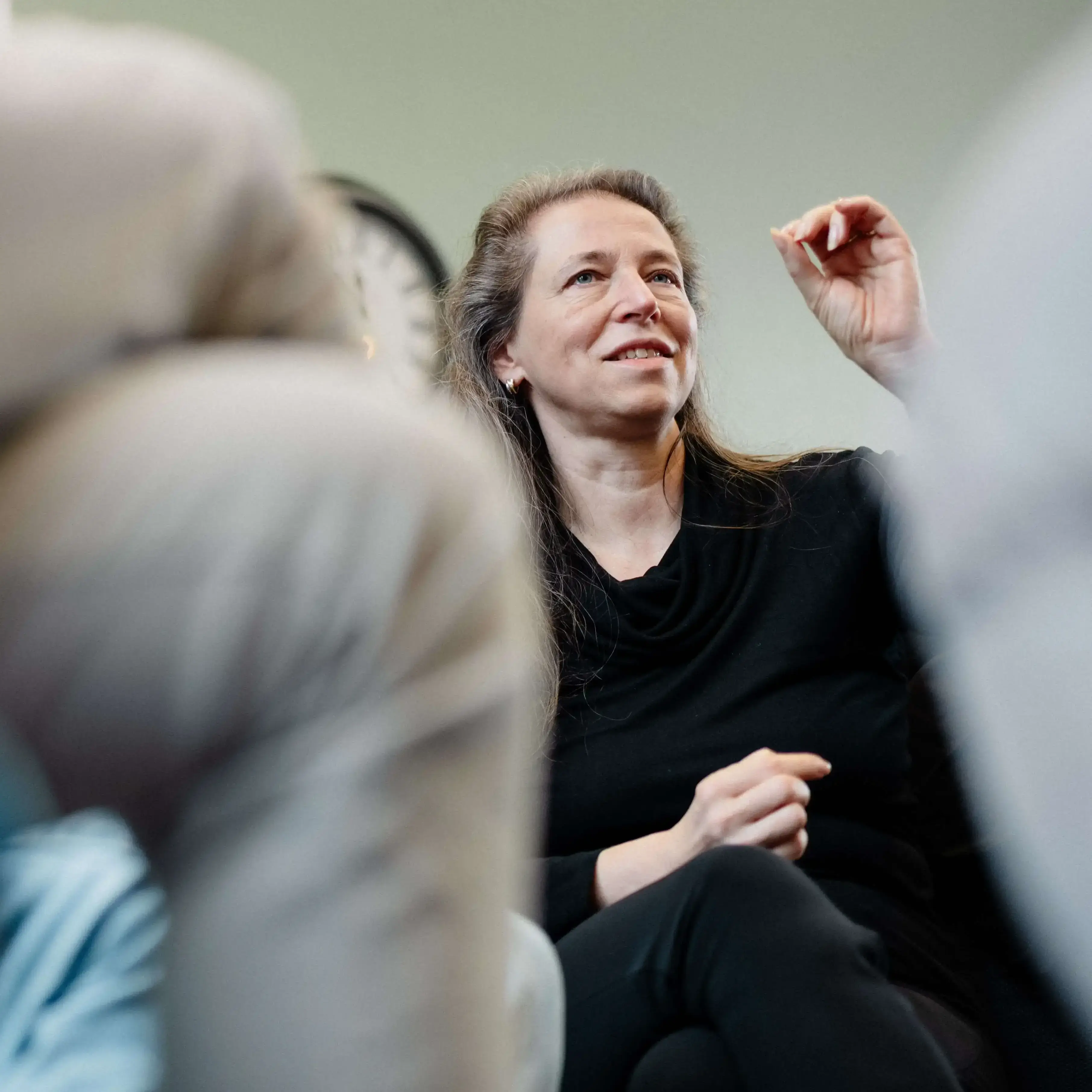 Vorständin Rita Helter im Gespräch